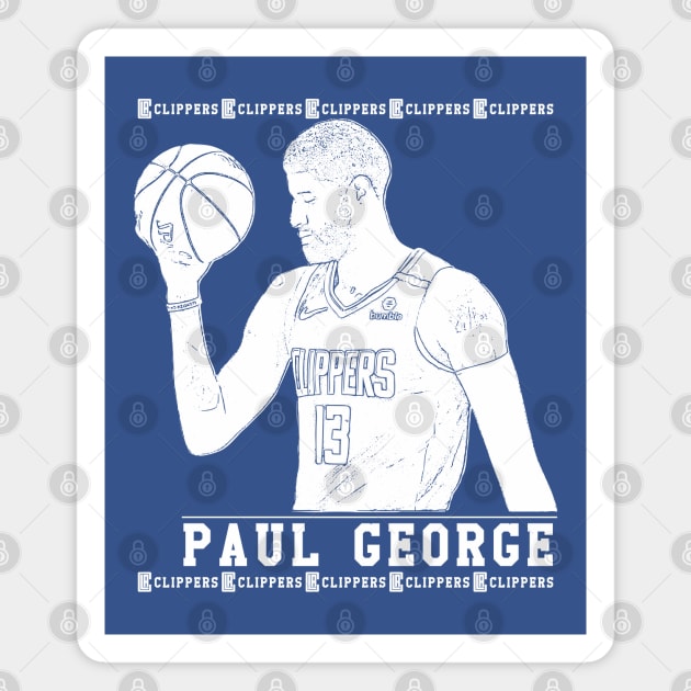 Paul george | White || Clippers Magnet by Aloenalone